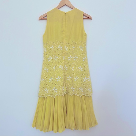 Stunning Yellow 60s Vintage Dress By Miss Elliette - Picture 4 of 4